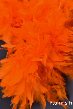 Boa piume di gallo - 10 cm - arancioni 